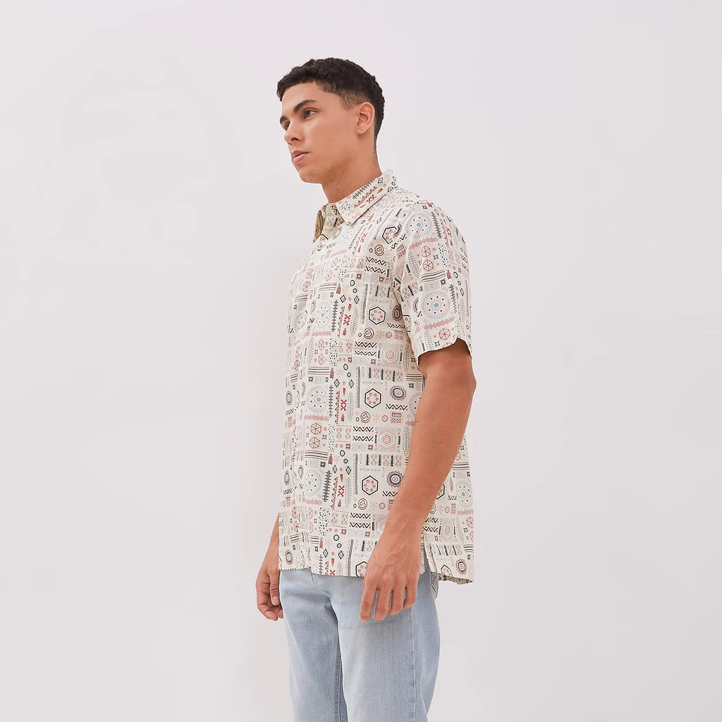 DUST Kemeja Ethnic Rio Cream (DM.1442) #MenswearCollection - foto 1