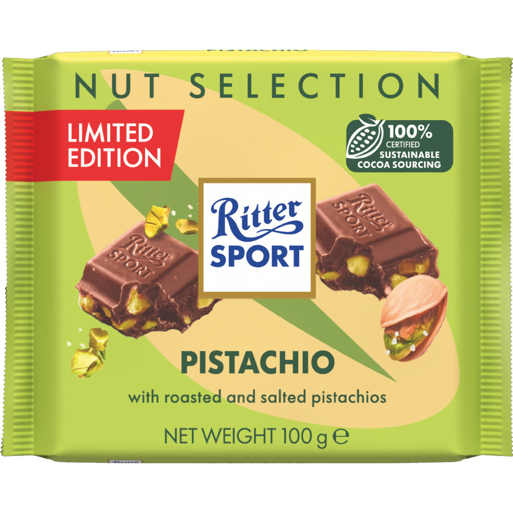 Jual Coklat RITTER SPORT Chocolate with Roasted and Salted Pistachio ...