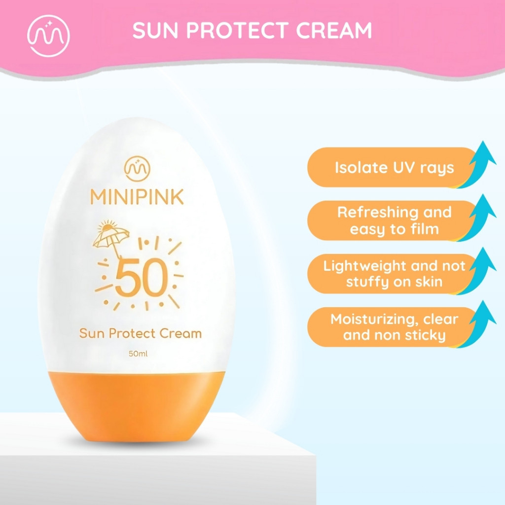 Jual BPOM Sunscreen Egg Sunblock SPF 50 Sun Protect Cream MINIPINK MINI ...
