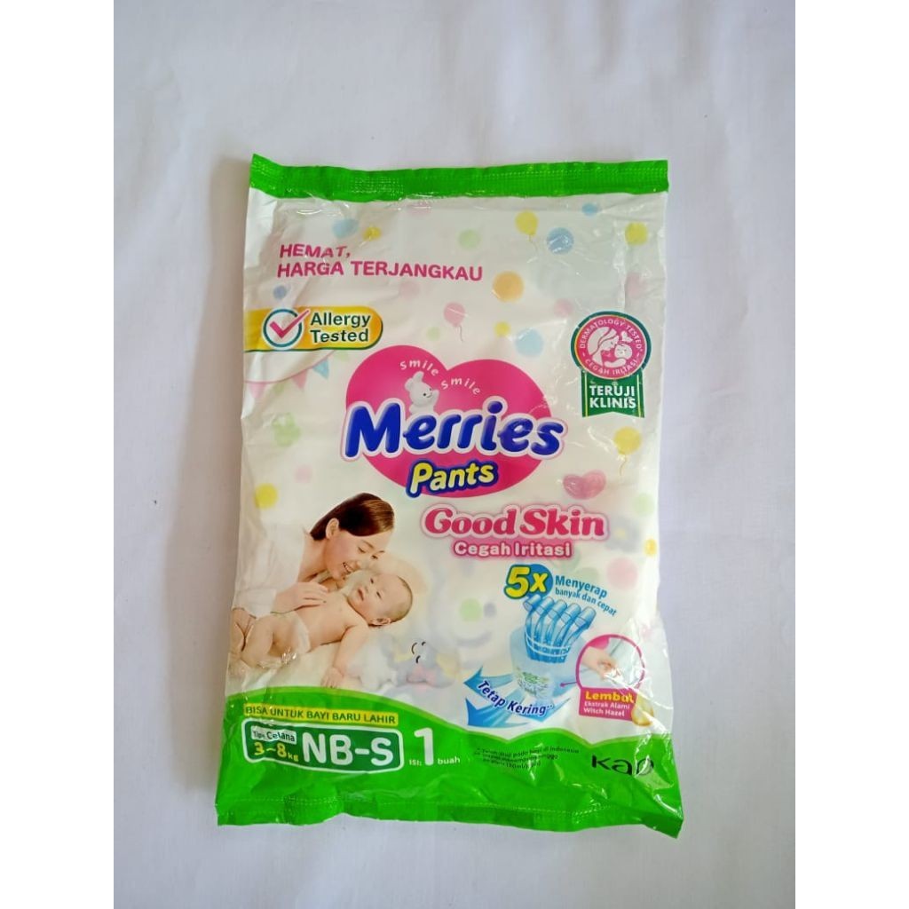Jual Merries pants sachet size S, M, L, XL 1 renteng isi 6pcs | Shopee ...
