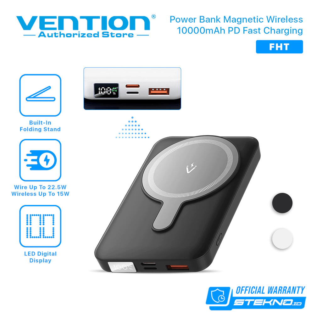Vention Wireless Powerbank Magnetic Magsafe 22.5W iPhone Fast Charging Type C PD 10000mAh