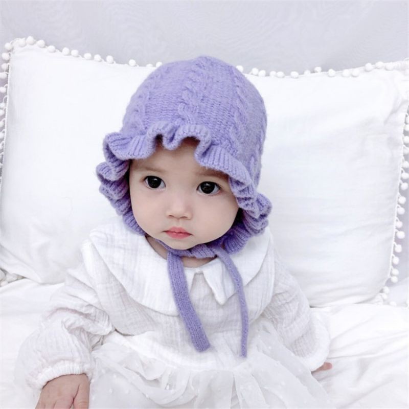 Jual Topi Kupluk Rajut Casual Handmade Aksen Ruffle Untuk Bayi ...