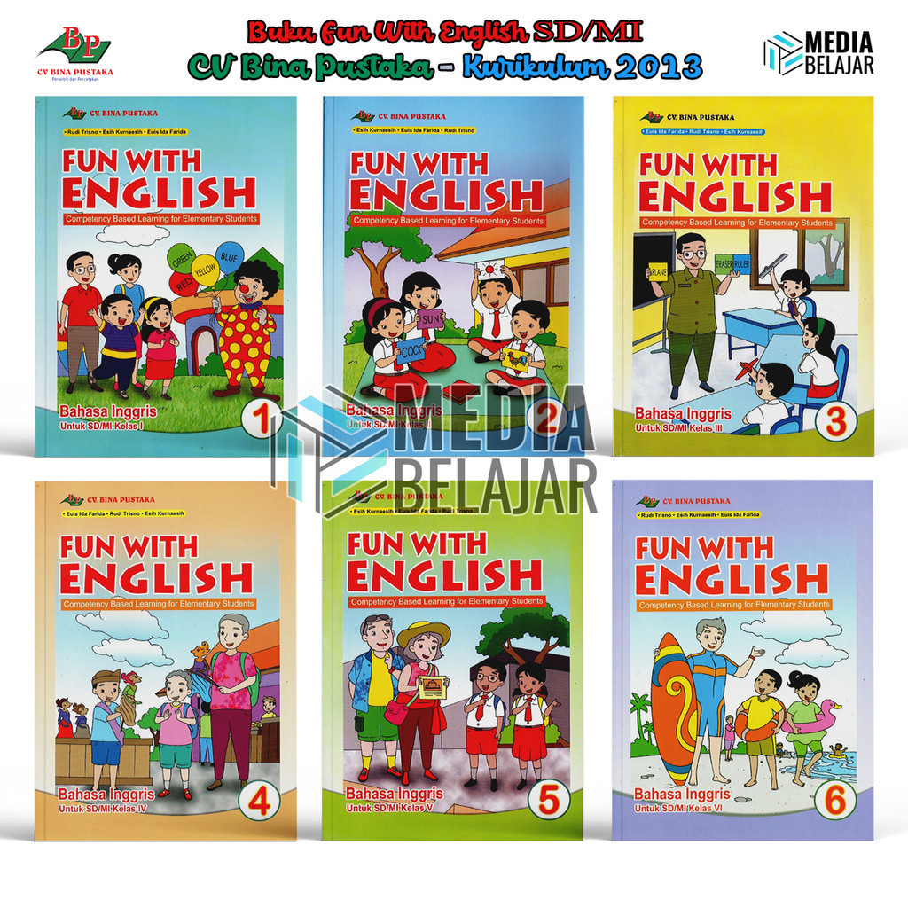 Jual Buku Bahasa Inggris Fun With English SD Kelas 1 2 3 4 5 6 Bina ...