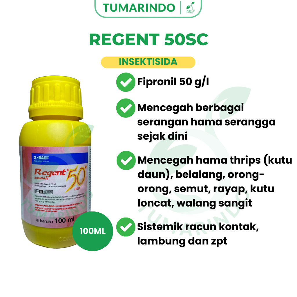 Jual Regent Merah 50sc 100ml Insektisida Mengendalikan Hama Dan Zpt ...