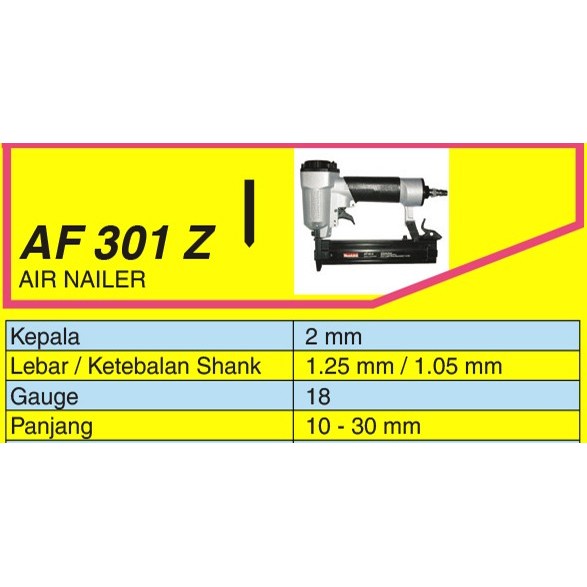 Jual MAKITA AF 301 Z MESIN PAKU TEMBAK | Shopee Indonesia