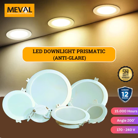 MEVAL Lampu LED Downlight Prismatic - Anti Silau Maxbrite Series