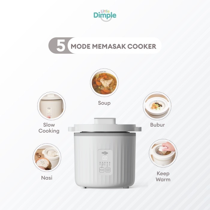 Jual Little Dimple Healthy Multi Cooker / Slow Cooker Rice Cooker ...