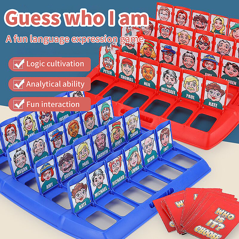 Jual Who Is It Family Memory Guessing Game Kids Funny Montessori
