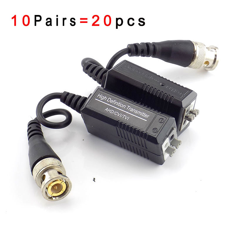 Jual 10pair UTP Video Balun Twisted CCTV Balun Passive Transceivers For ...
