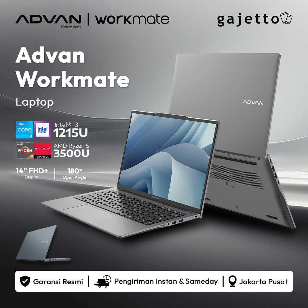 Jual ADVAN Laptop WorkMate | AMD Ryzen 5 3500U / Intel i3-1215U | 14 ...