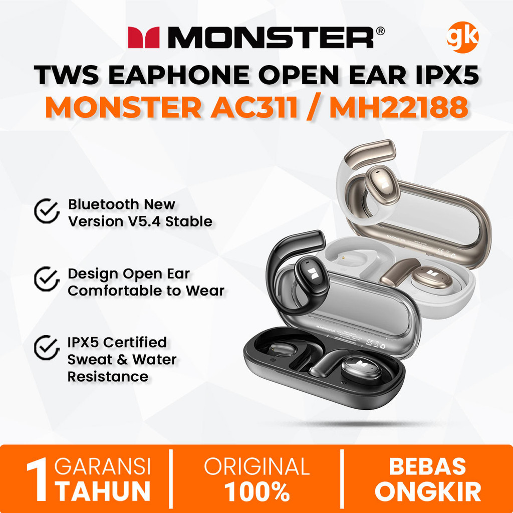 Jual THINKPLUS X MONSTER TWS Earphones Bluetooth Wireless Open Ear Mic ...