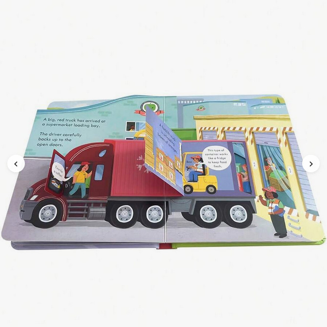 Jual [ABCKIDS] Usborne SEGEL Peep Inside How A Truck Works - 3D Flap ...