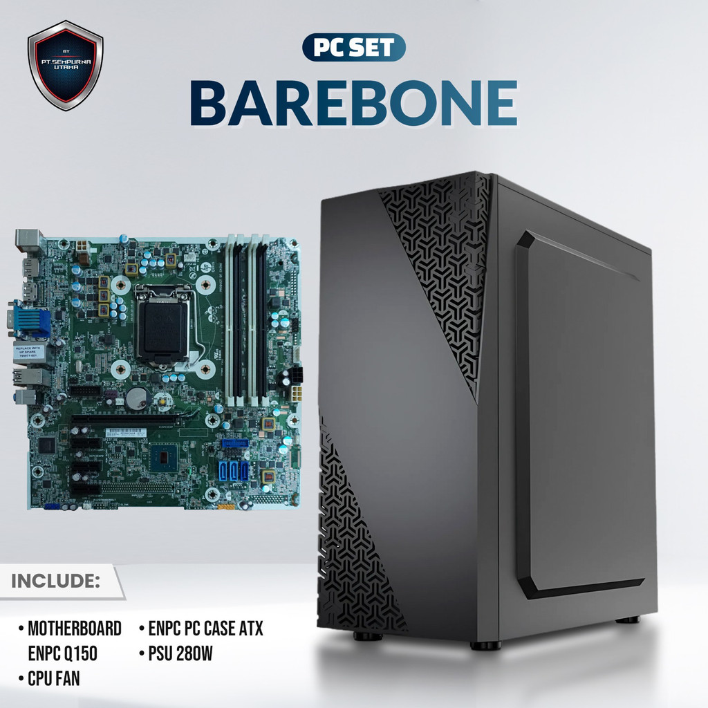 Jual PAKET PC ENPC Q150 Barbone Intel Q150 + Heatsink + Case PSU 280w ...