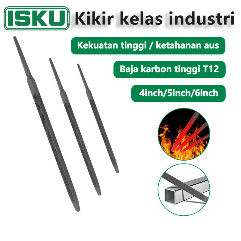 Jual Isku Kikir Segitiga Slim Taper Slim Files 4/5/6 Inch Kikir Gergaji ...