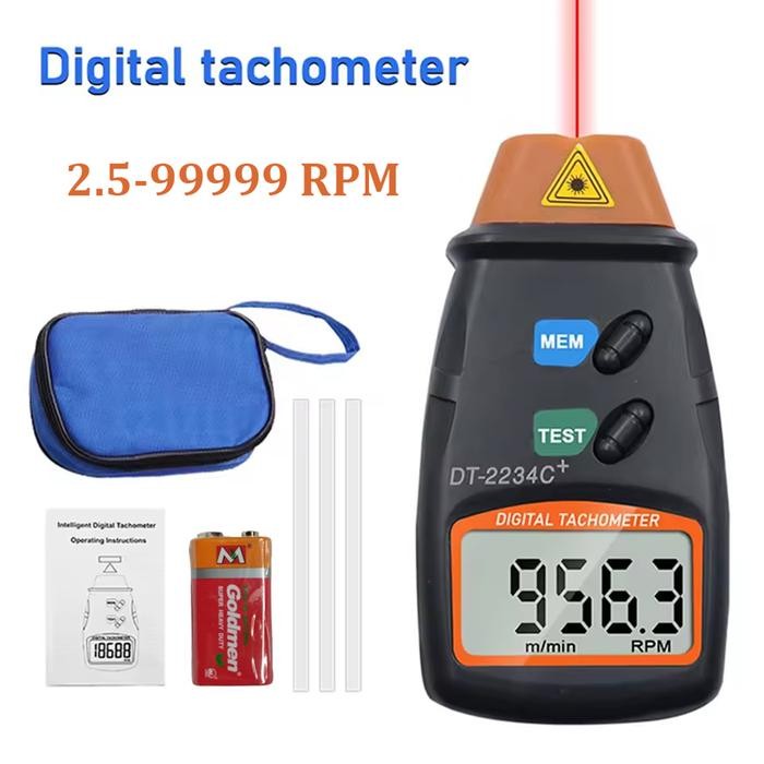 Jual [BERGARANSI] Harga Promo Digital Tachometer LCD Laser Photo RPM ...