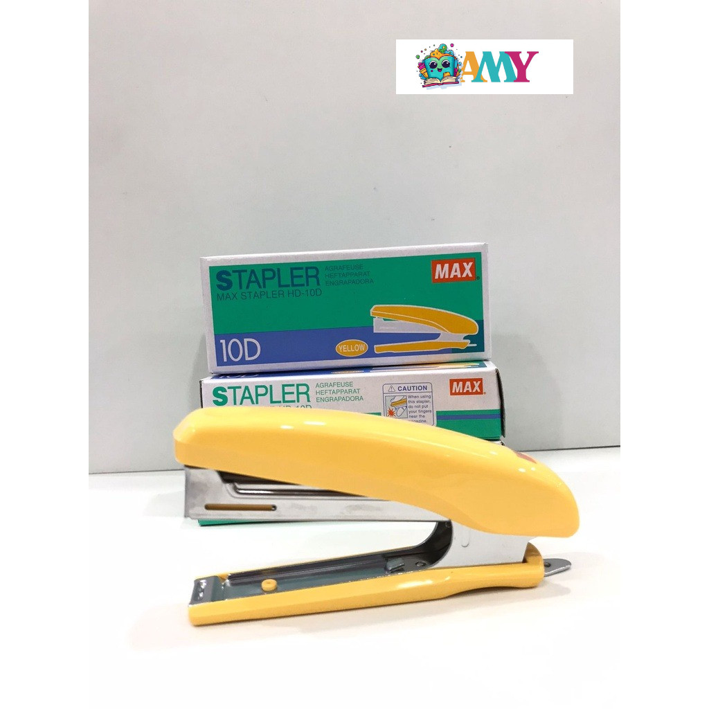 Jual MAX STAPLER HD 10D YELLOW AMY STASIONARY | Shopee Indonesia