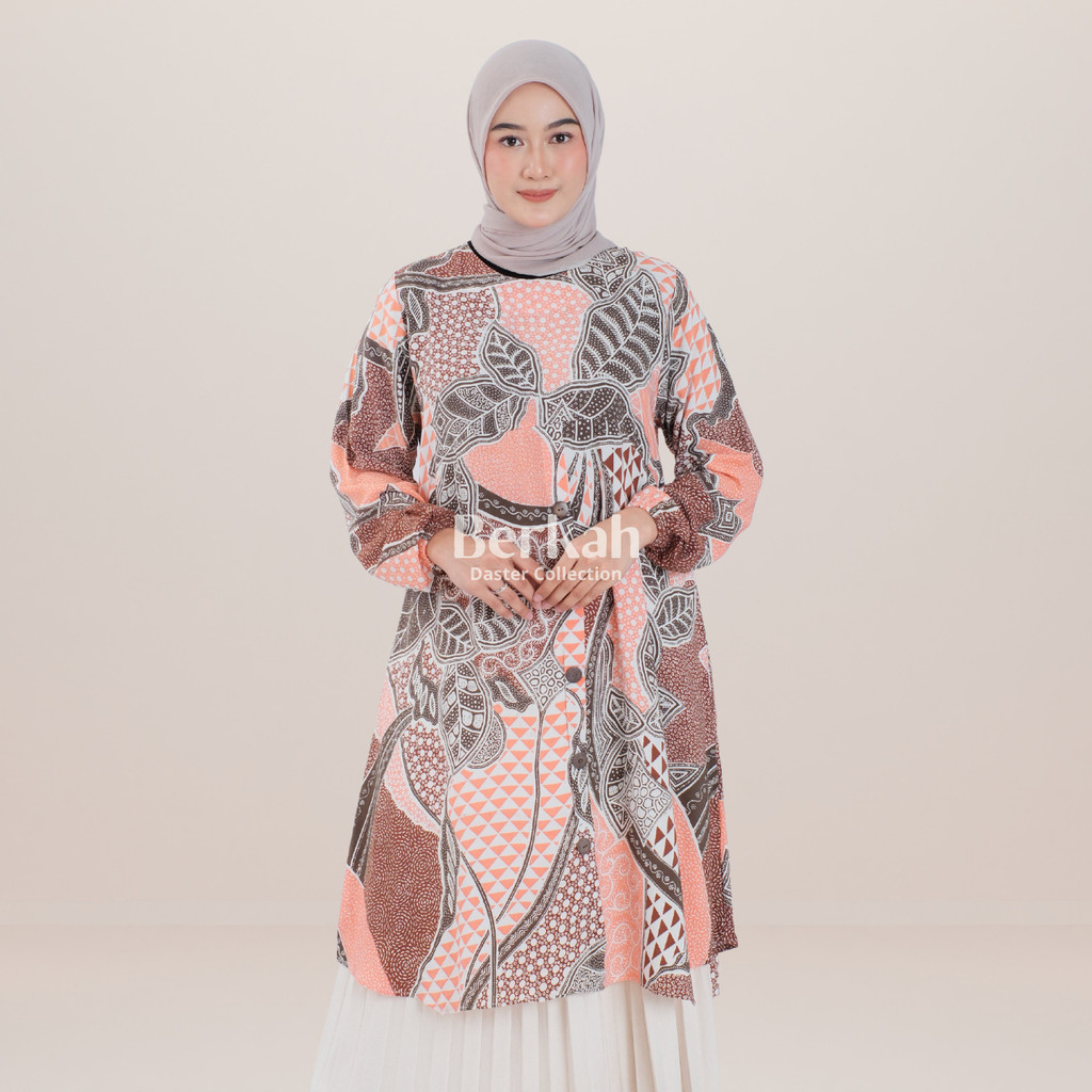 Atasan Batik Tunik Modern Rayon Surya Teja 5