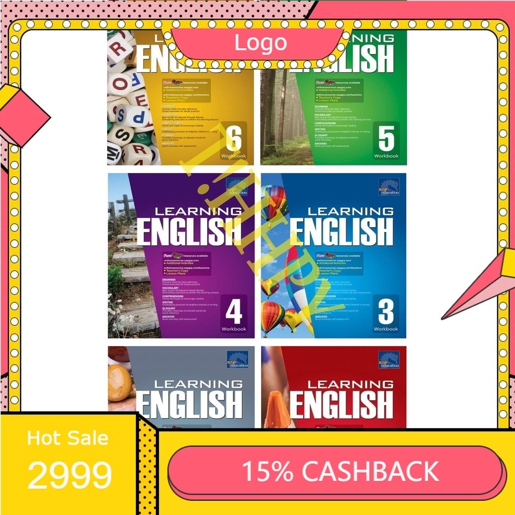Jual Learning English Workbook 1 2 3 4 5 6 / Cod / Hitam Putih | Shopee ...