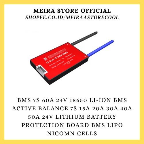 Jual BMS 7S 60A 24V 18650 Li-ion BMS Active Balance 7S 15A 20A 30A 40A ...