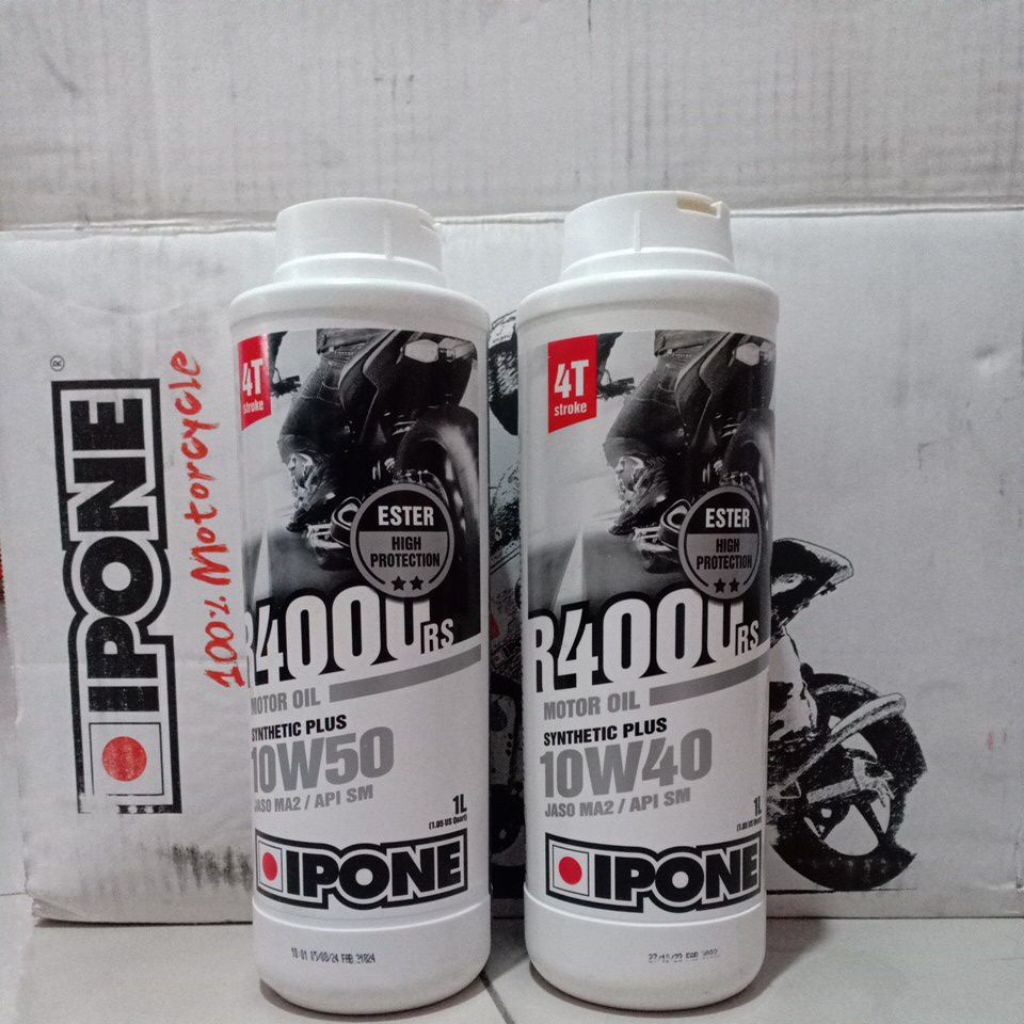 Jual IPONE R4000 RS 10W40 / 10W50 1 LITER OLI MESIN MOTOR 4T SYNTHETIC ...