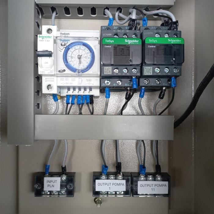 Jual Panel Timer 2 AC Hidup Bergantian Panel Timer Double Kontaktor ...