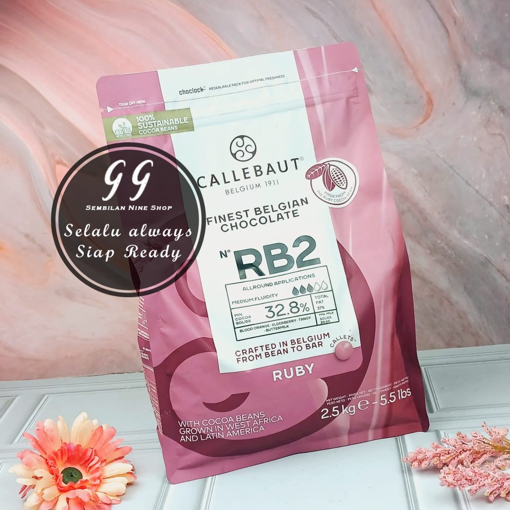 Jual Callebaut RUBY Chocolate RB2 2.5 KG 32.8 % Cocoa Cokelat Coklat ...