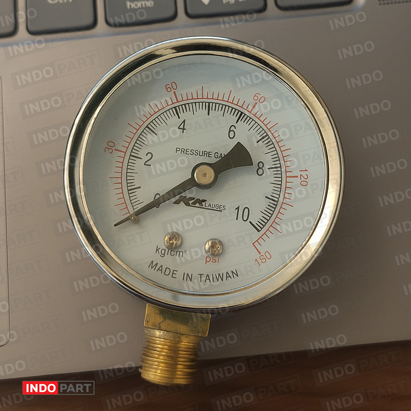 Jual Manometer Dial Pressure Gauge 10 Bar 140 Psi | Alat Ukur Tekanan ...