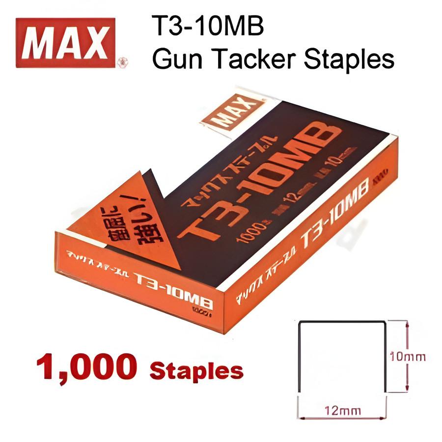 Jual ISI STAPLES Gun Tacker MAX T3-10MB / T3 10MB Original - Refill ...