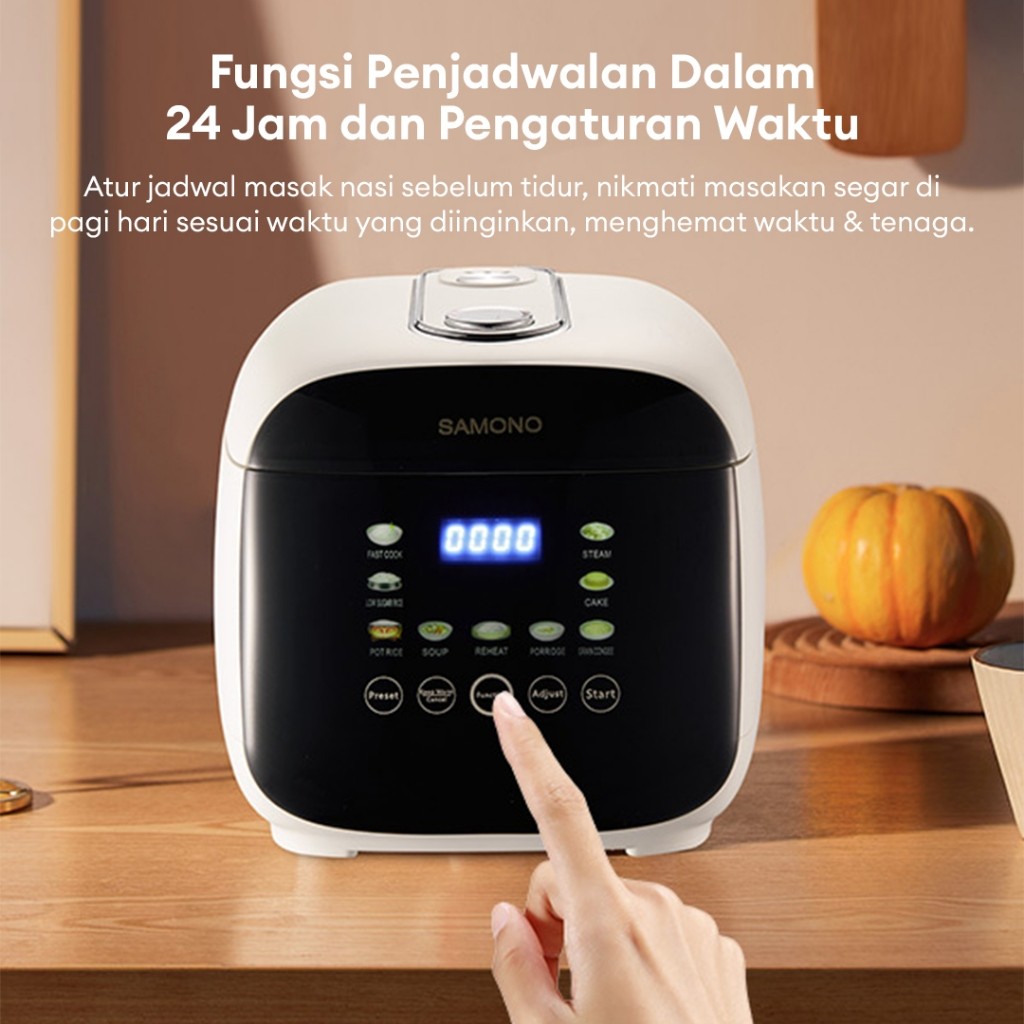Jual SAMONO Smart Rice Cooker 1Liter 500 Watt Touch Screen SW-RCED10 ...