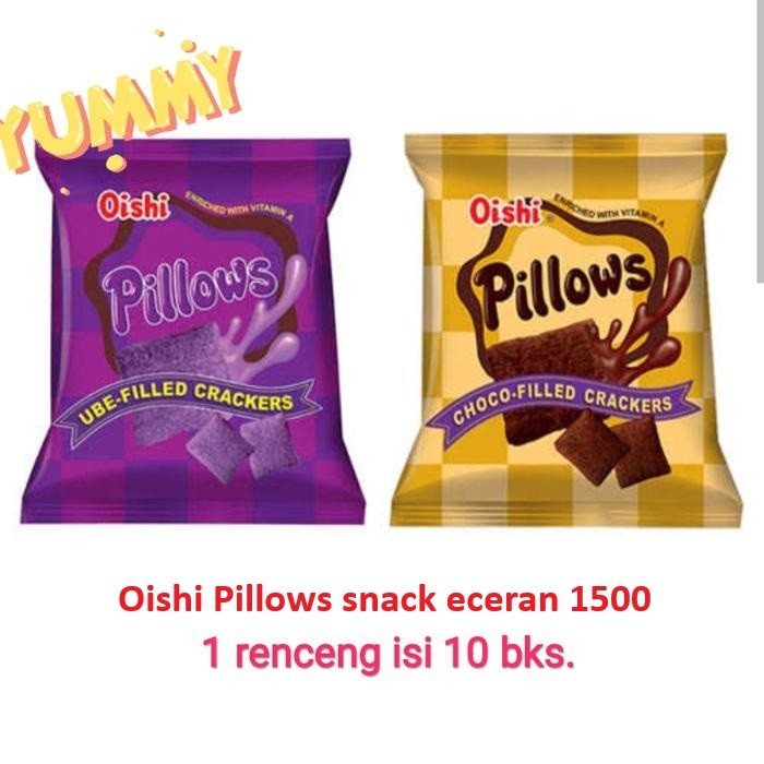 Jual oishi pillow snack kemasan ecer 1500 | renceng isi 10 bks | Shopee ...