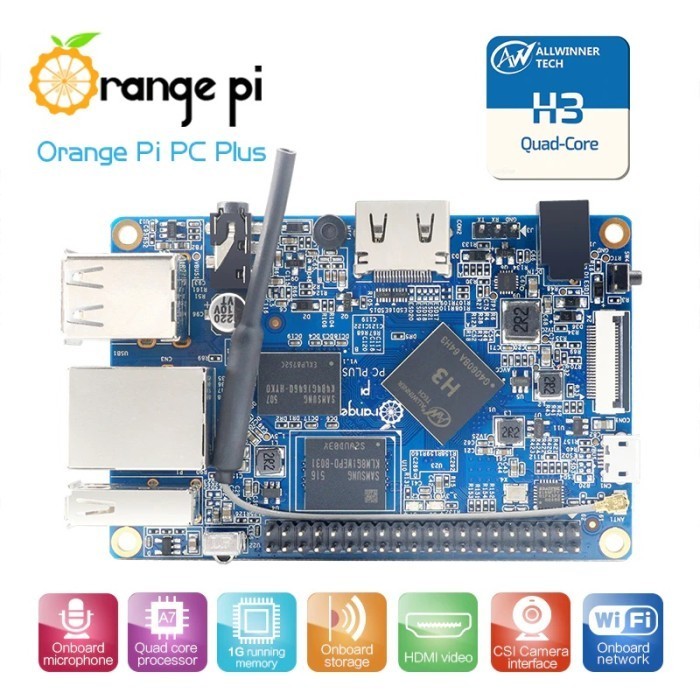 Jual DS99 Orange Pi PC Plus - 1GB DDR RAM (with 8GB EMMC Flash ...