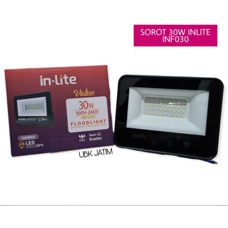 Jual LAMPU SOROT INLITE 30W INF030 30 WATT PUTIH TERANG GARANSI ...