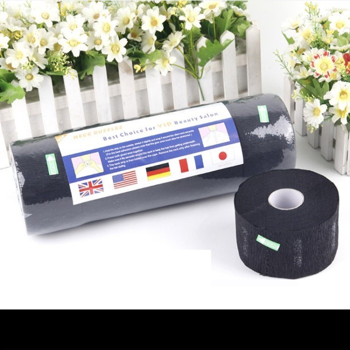 Neck Paper Hitam Tisu Leher Barber 100 lembar/roll