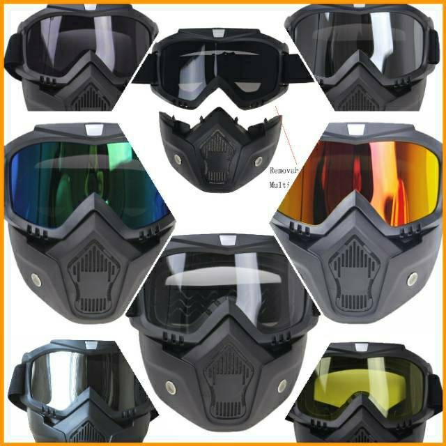 Jual Goggle Mask Masker Motor Retro Classic Safety Mask Air Soft ...