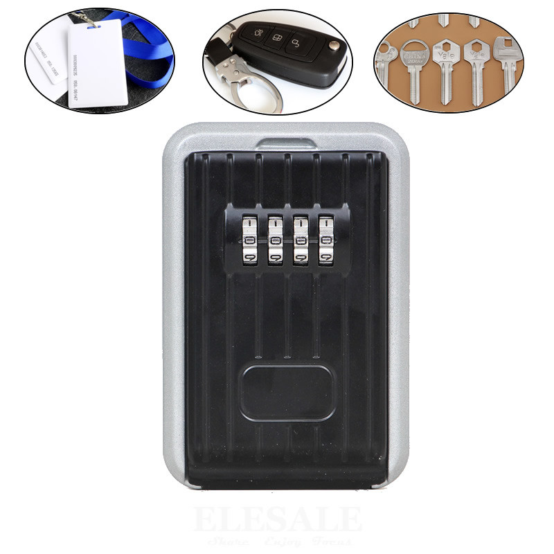Jual Wall Mounted Key Safe Box 4-Digital Password Lock Spare Keys ID ...