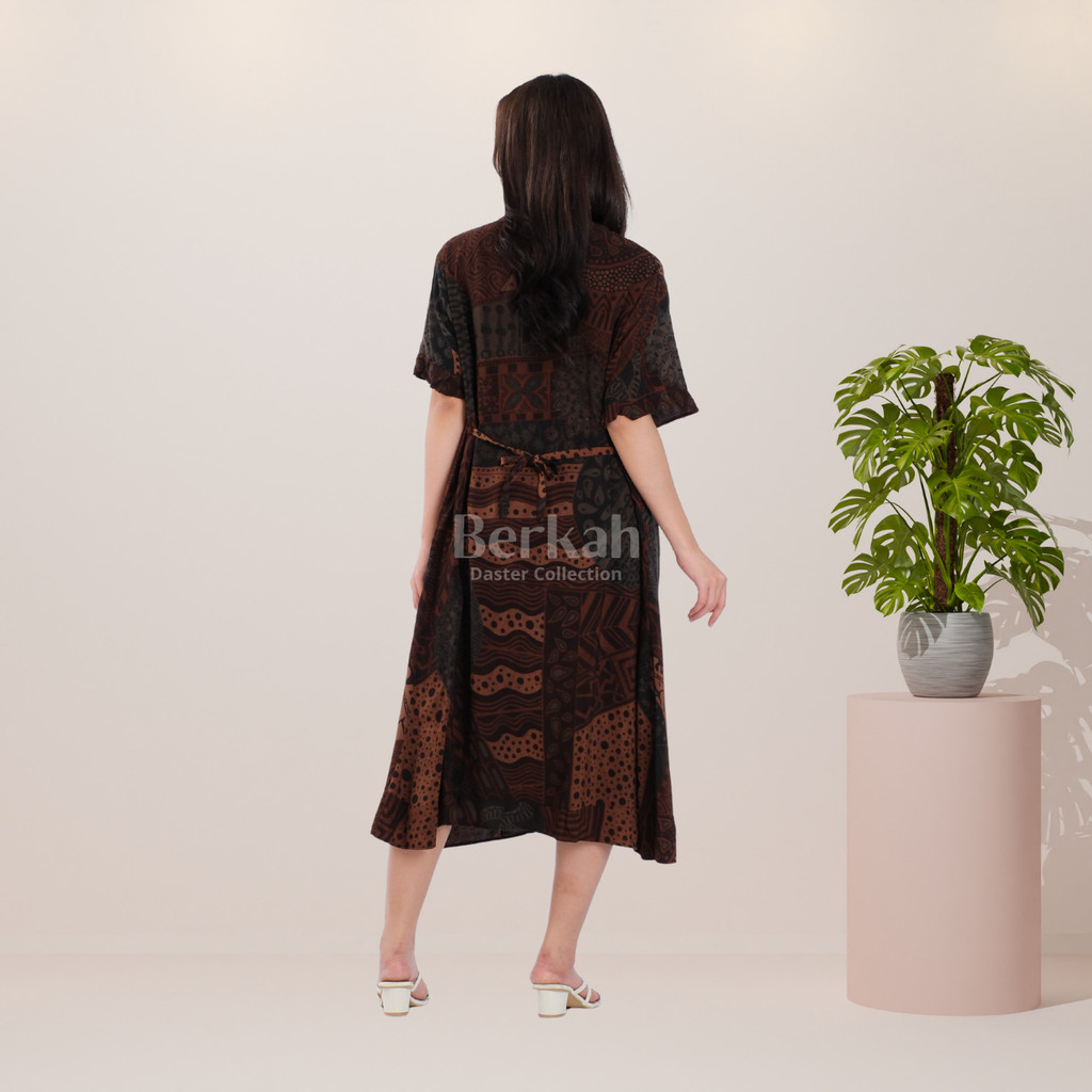 Daster Batik Rayon Busui Kancing Surya Teja 5