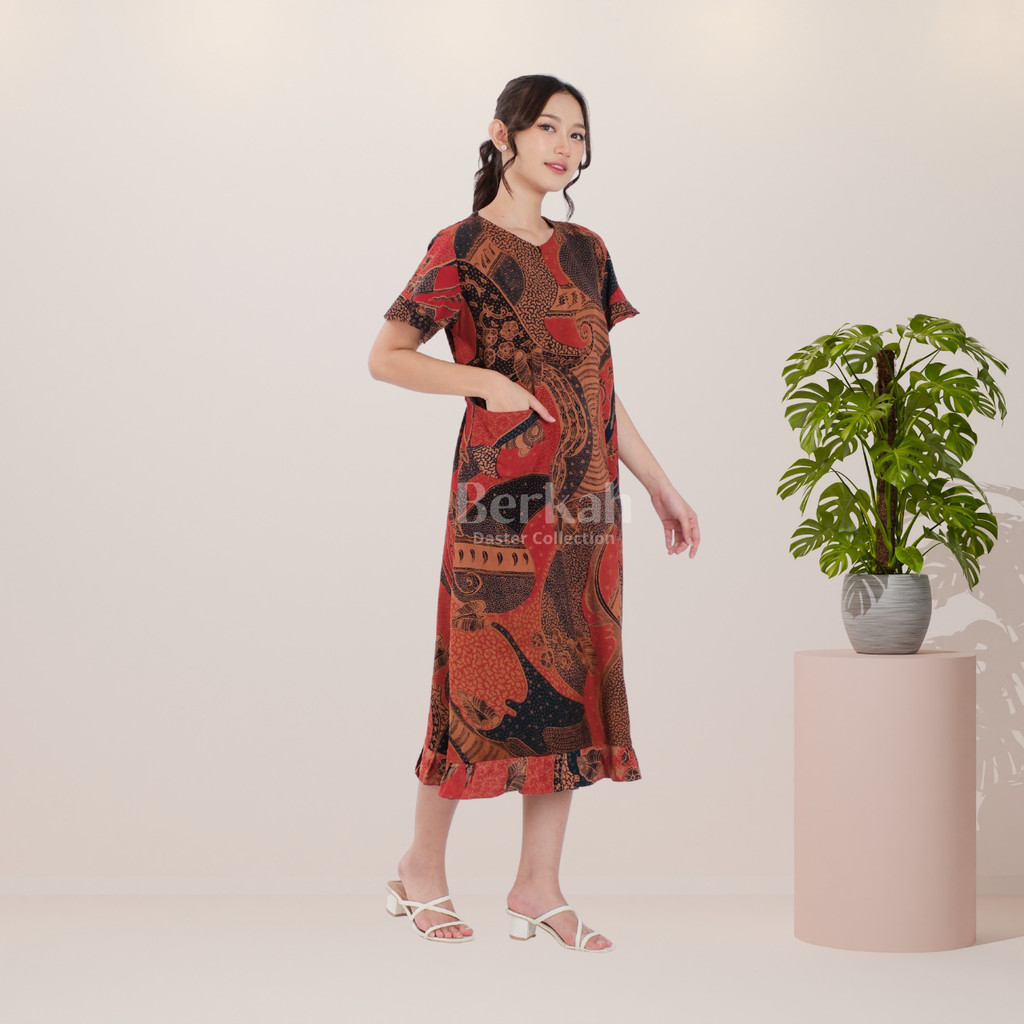 Daster Batik Rayon Busui Resleting Surya Teja 4