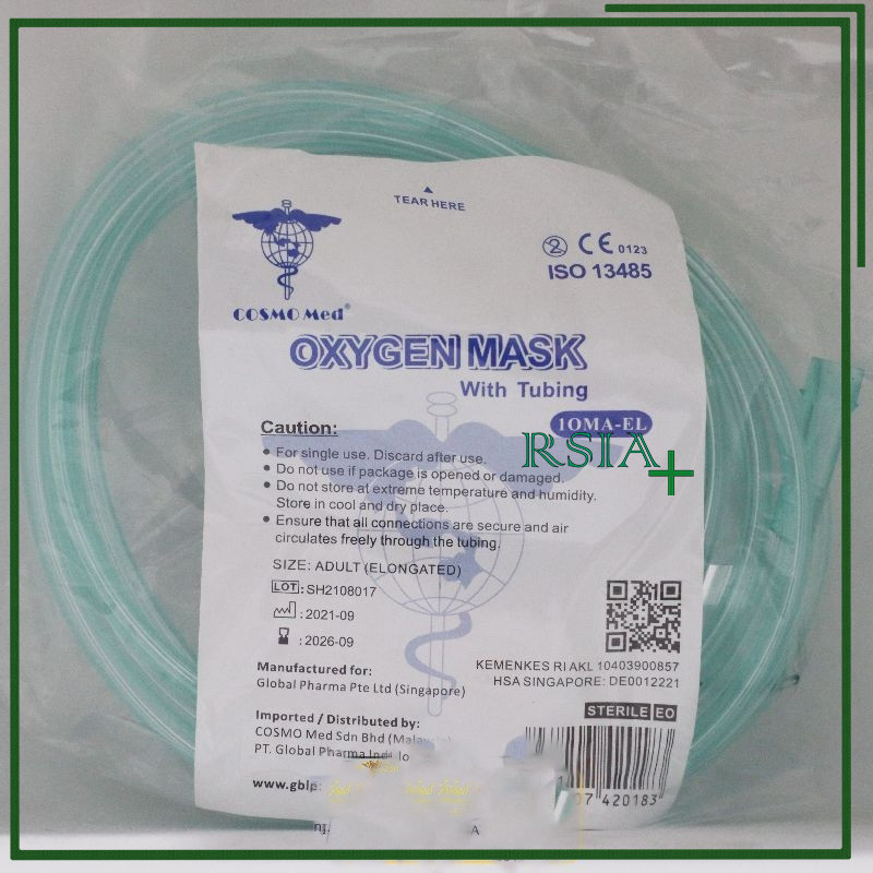 Jual Masker Oksigen Dewasa Oxygen Mask Adult Cosmo Med RSIA | Shopee ...