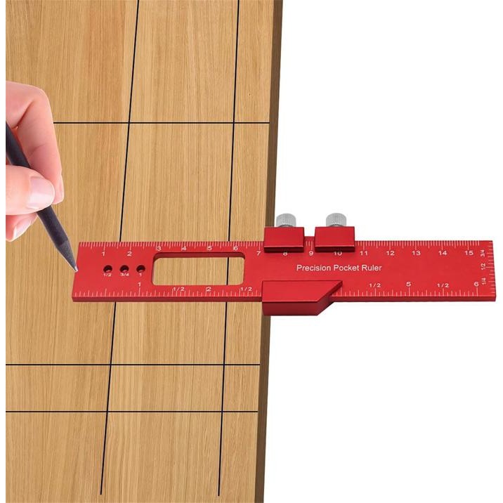 Jual Penggaris Precision Layout Ruler 160mm Mark Line Gauge T-Type ...