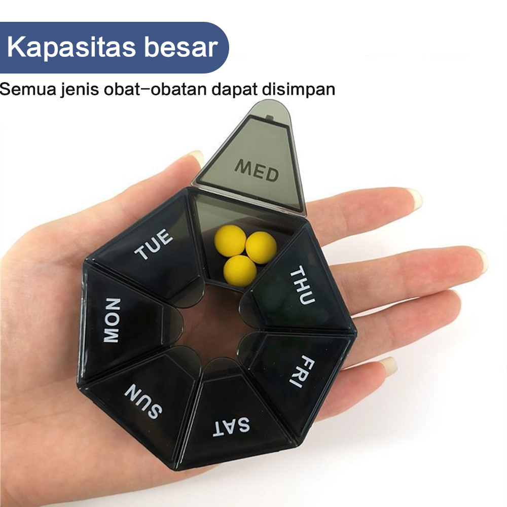 Jual Pil Obat Tempat Tablet Portable Box Mini Medicine Kotak Vitamin ...