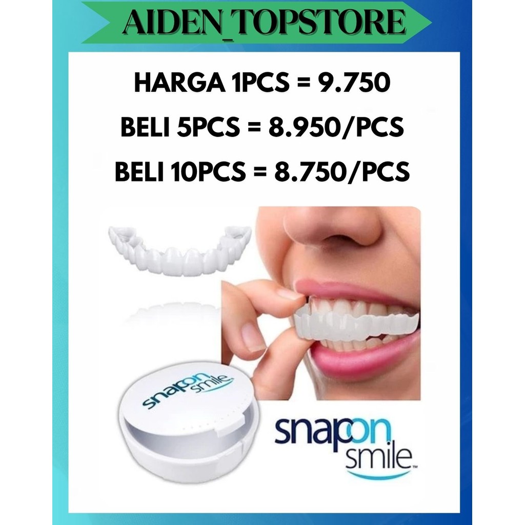 Jual ATS SNAP ON SMILE GIGI PALSU LEPASAN PRAKTIS 1 SET ATAS BAWAH ...