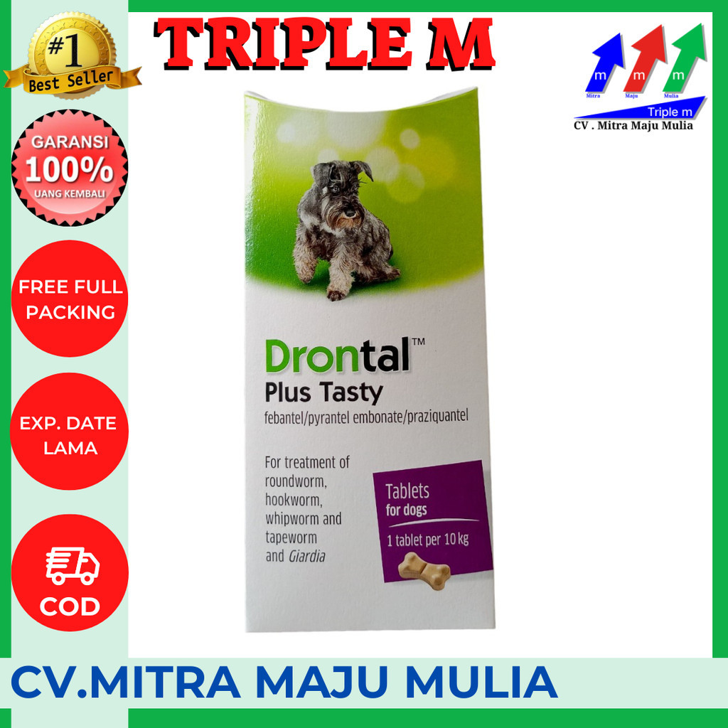 Jual Drontal dog TRIPLE M - obat cacing anjing | Shopee Indonesia