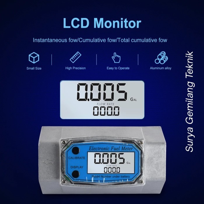 Jual Water Flow Meter 3 Inch Turbine Digital 3