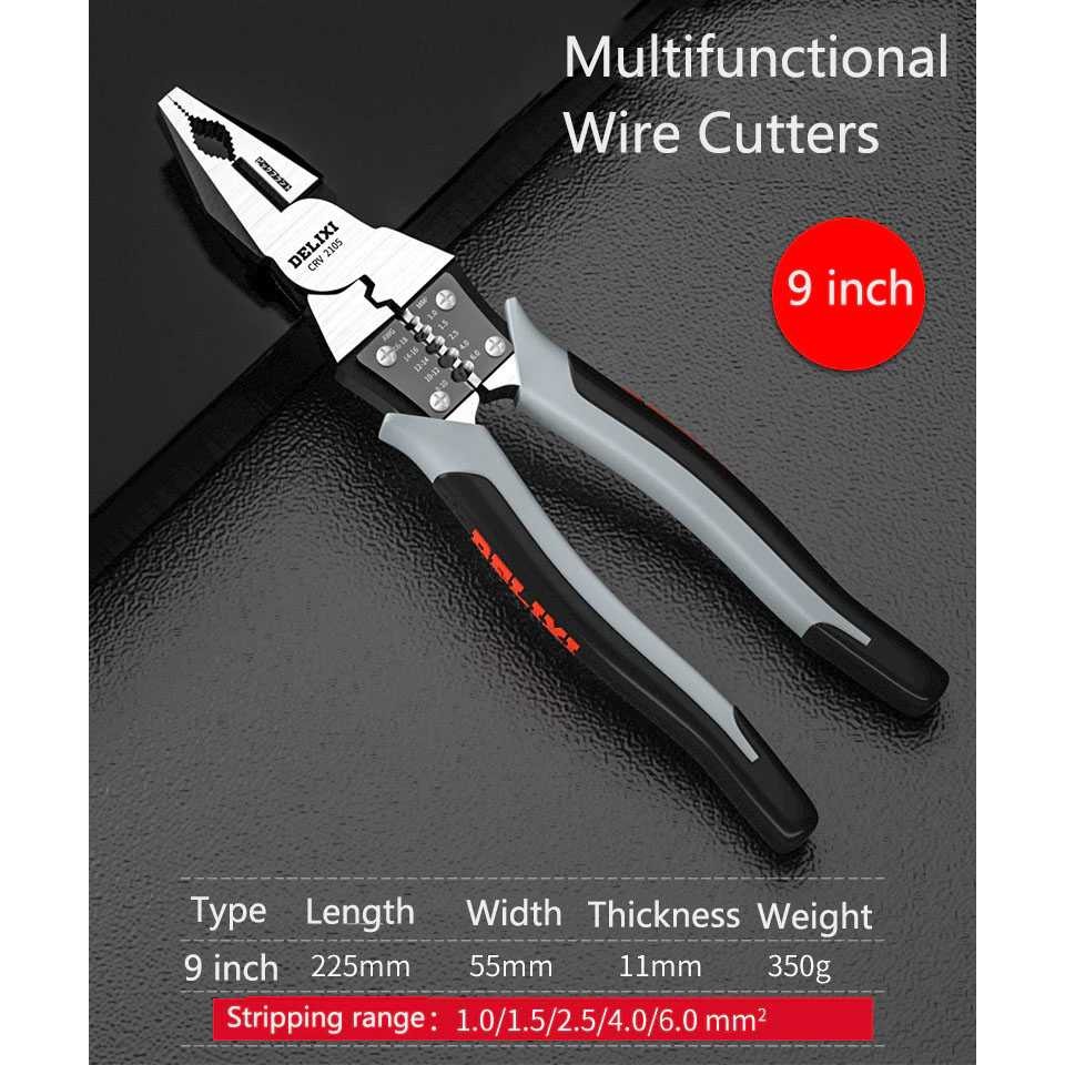 Jual Tang Pemotong Kawat CRV Multifungsi Wire Cutter 9 inch / Tang ...