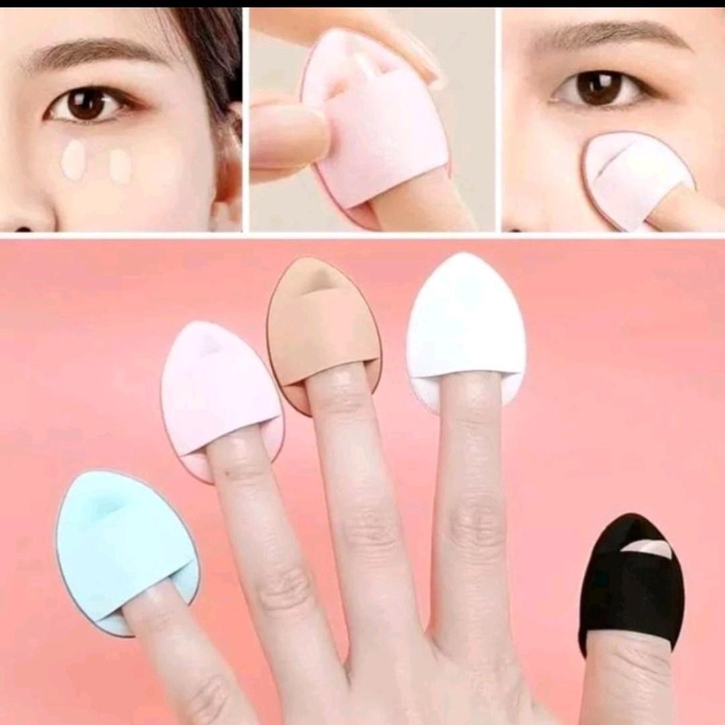 Jual 3pcs SPONGE PUFF MAKE UP FINGER - MINI SPONGE MAKE UP - SPONGE ...