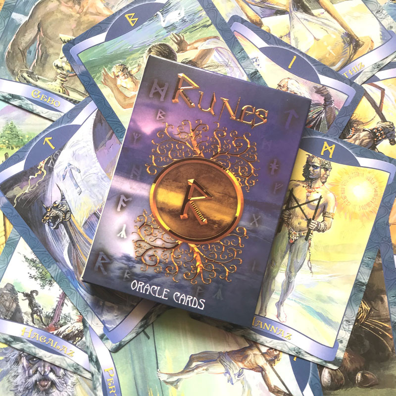 Jual Hot sales Runes Oracle Tarot Card Fate Divination Prophecy Card ...