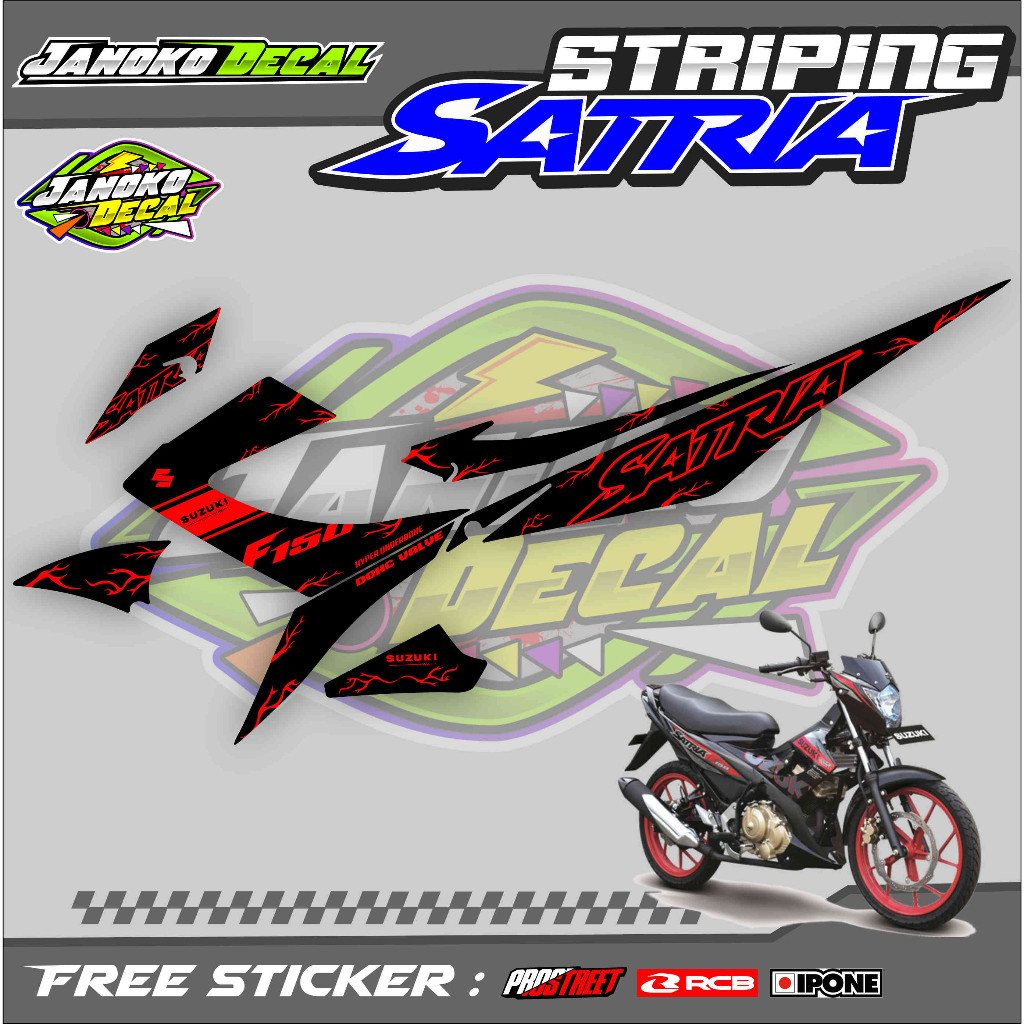 Jual Striping Variasi Satria Fu 150 New / Sticker List Motor Suzuki ...