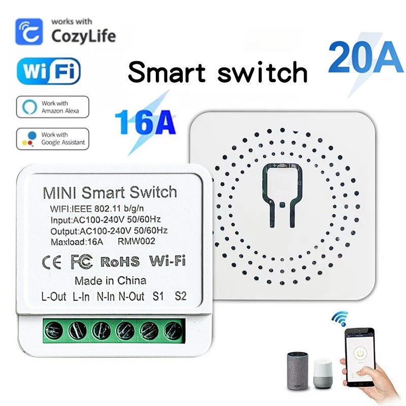 Jual Cozylife Smart Home WiFi Smart Wireless Swit 16A/20A Swit Timer ...