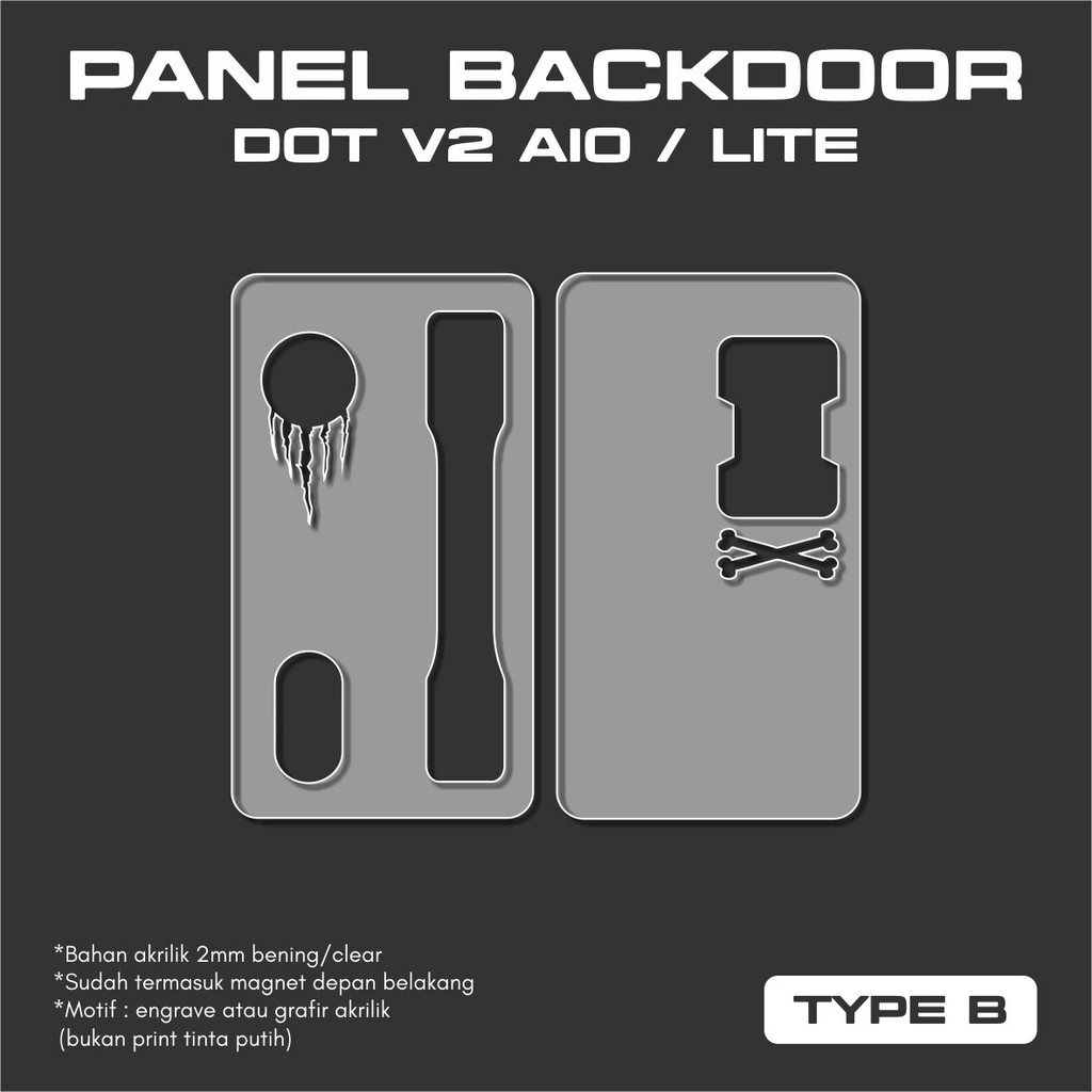 Jual PANEL BACKDOOR AKRILIK PULSE DOT V2 AIO POLOS | Shopee Indonesia