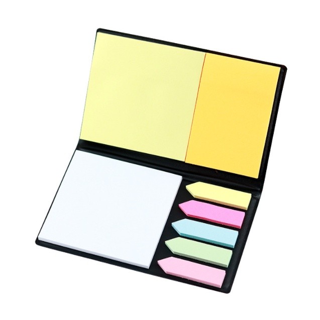 Jual J2 - Sticky notes kombinasi white leather Memo note tempel kulit ...